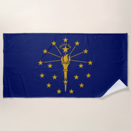 Staatsflagge in Indiana Strandtuch
