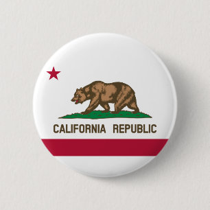 Staatsflagge in Kalifornien Button