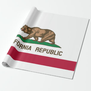 Staatsflagge in Kalifornien Geschenkpapier