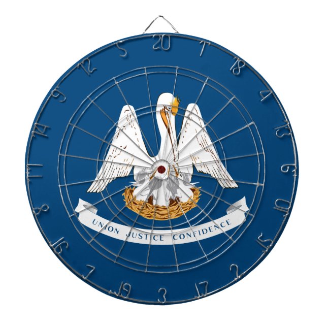 Staatsflagge in Louisiana Dartscheibe (vorne)