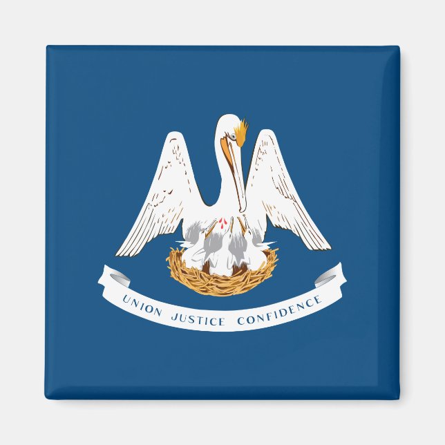 Staatsflagge in Louisiana Magnet (Vorne)