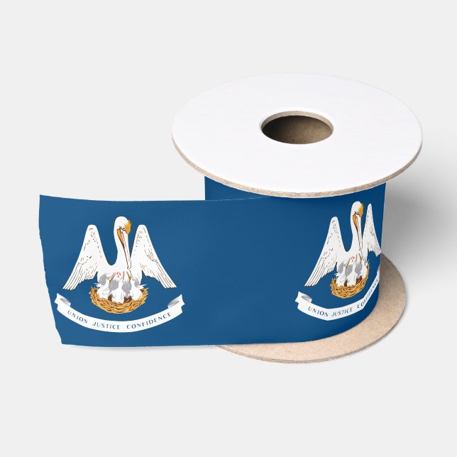 Staatsflagge in Louisiana Satinband (Spule)