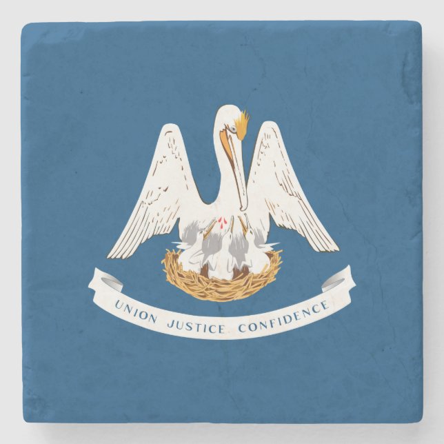 Staatsflagge in Louisiana Steinuntersetzer (Vorderseite)