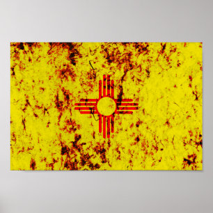 Staatsflagge in Mexiko Poster