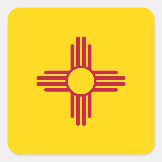 Staatsflagge in Mexiko Quadratischer Aufkleber (Vorderseite)