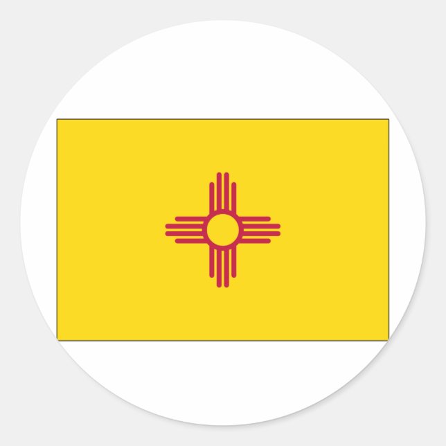 Staatsflagge in Mexiko Runder Aufkleber (Vorderseite)