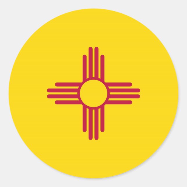 Staatsflagge in Mexiko Runder Aufkleber (Vorderseite)