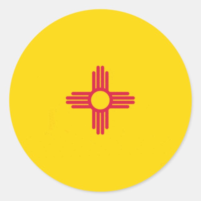 Staatsflagge in Mexiko Runder Aufkleber (Vorderseite)