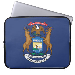 Staatsflagge in Michigan, USA Laptopschutzhülle