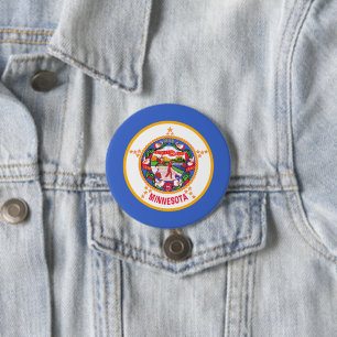 Staatsflagge in Minnesota Button
