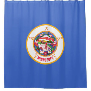 Staatsflagge in Minnesota Duschvorhang