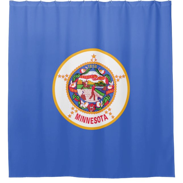 Staatsflagge in Minnesota Duschvorhang (Vorderseite)