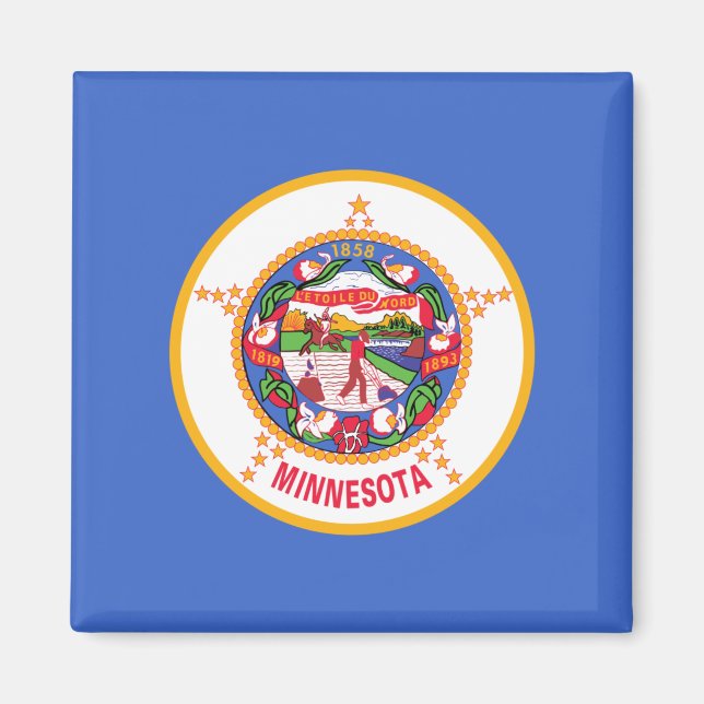 Staatsflagge in Minnesota Magnet (Vorne)