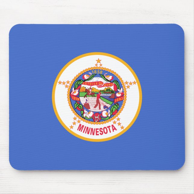 Staatsflagge in Minnesota Mousepad (Vorne)