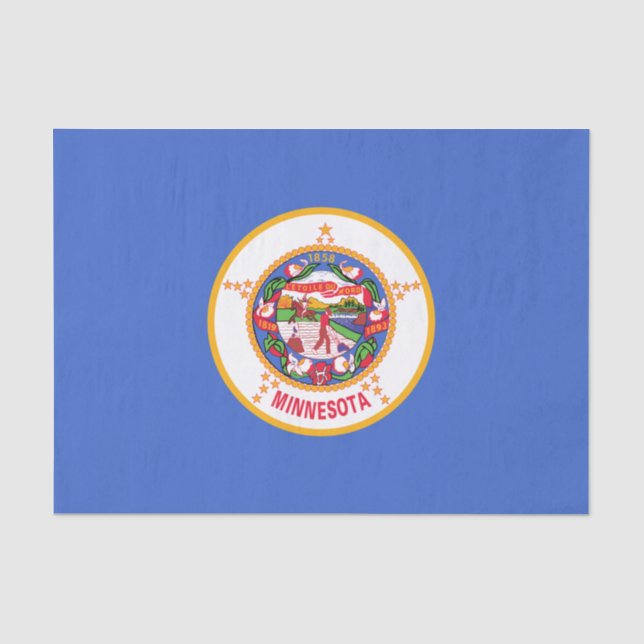 Staatsflagge in Minnesota Seidenpapier (Vorderseite)