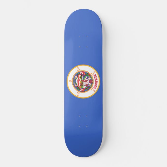 Staatsflagge in Minnesota Skateboard (Vorderseite)