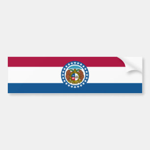 Staatsflagge in Missouri Autoaufkleber