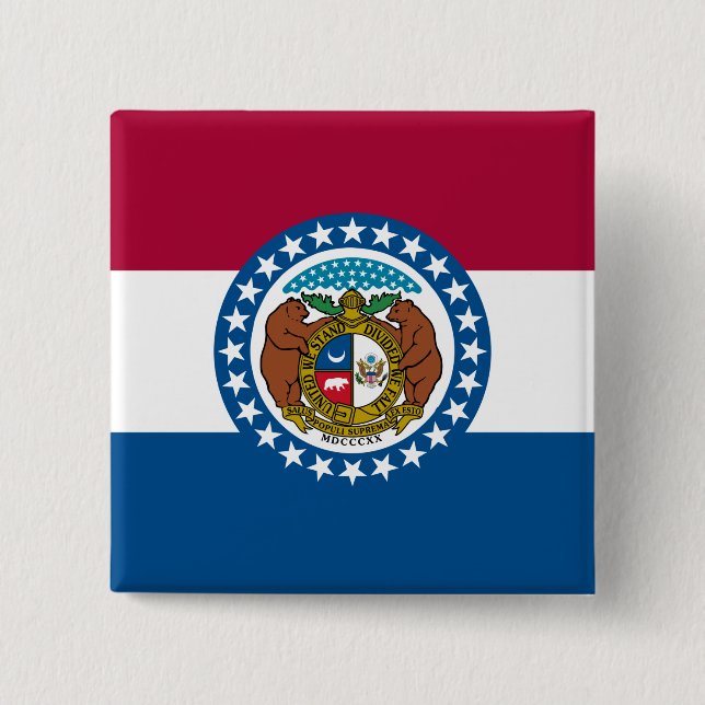 Staatsflagge in Missouri Button (Vorderseite)
