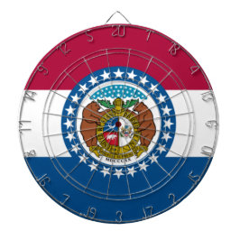 Staatsflagge in Missouri Dartscheibe