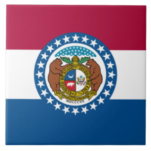 Staatsflagge in Missouri Fliese