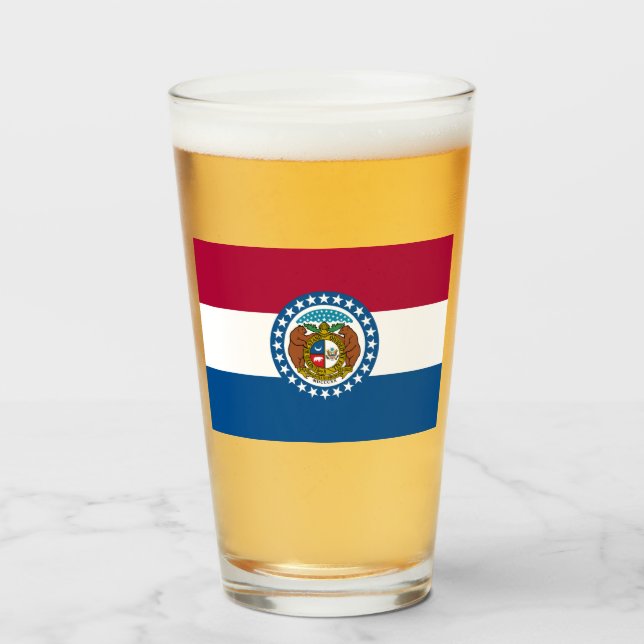Staatsflagge in Missouri Glas (Vorne (Gefüllt))