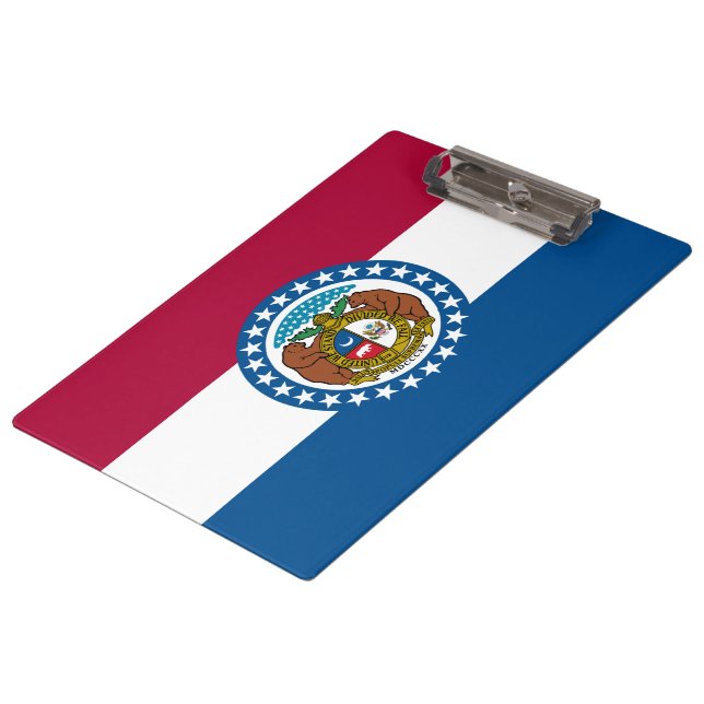 Staatsflagge in Missouri Klemmbrett (Schrägansicht)