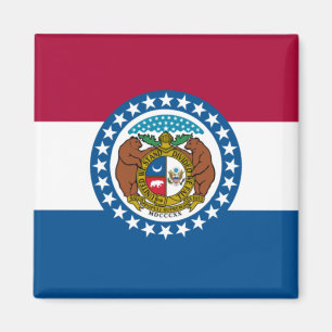 Staatsflagge in Missouri Magnet
