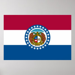 Staatsflagge in Missouri Poster