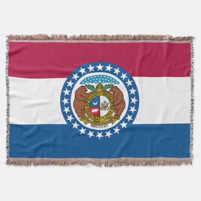 Staatsflagge in Missouri Print Patriotic Decke (Vorderseite)