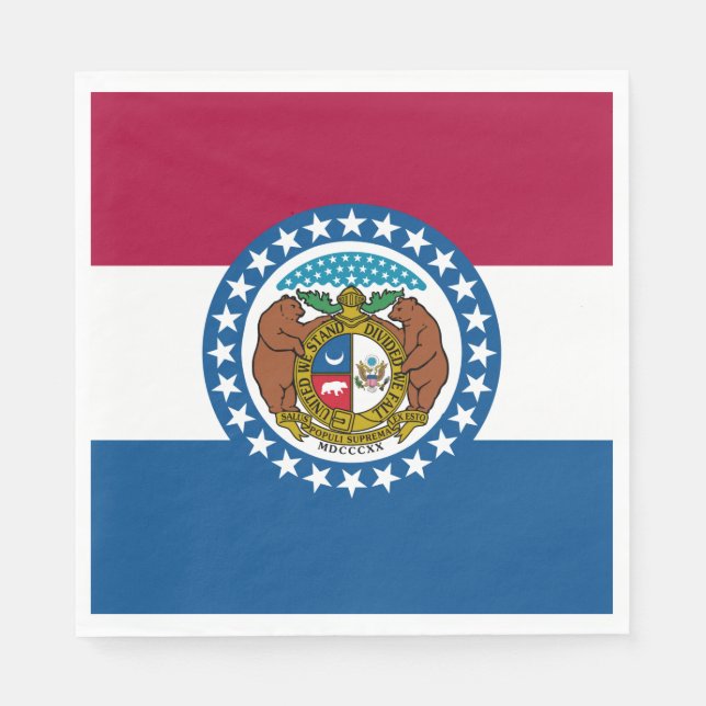 Staatsflagge in Missouri Serviette (Vorderseite)