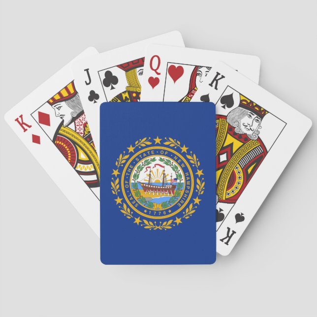 Staatsflagge in New Hampshire Spielkarten (Rückseite)