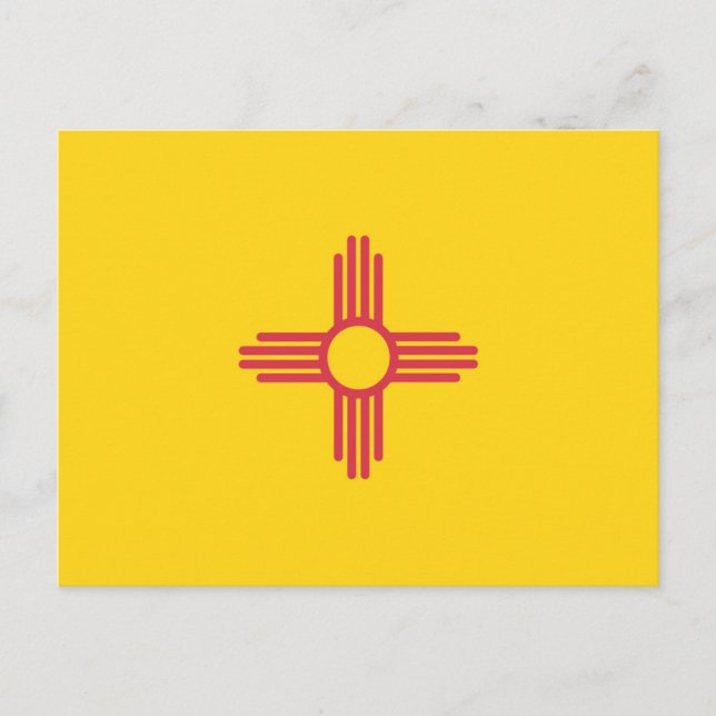 Staatsflagge in New Mexico, USA Postkarte (Vorderseite)