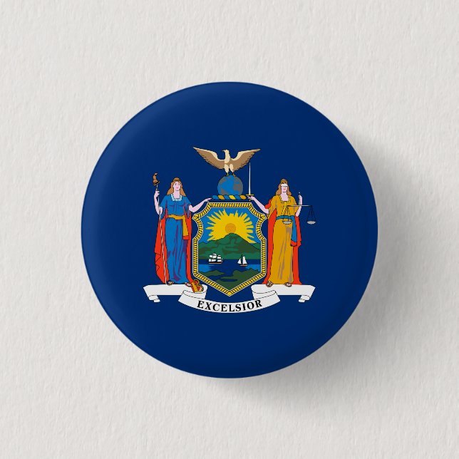 Staatsflagge in New York Button (Vorderseite)