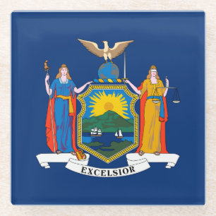 Staatsflagge in New York Glasuntersetzer