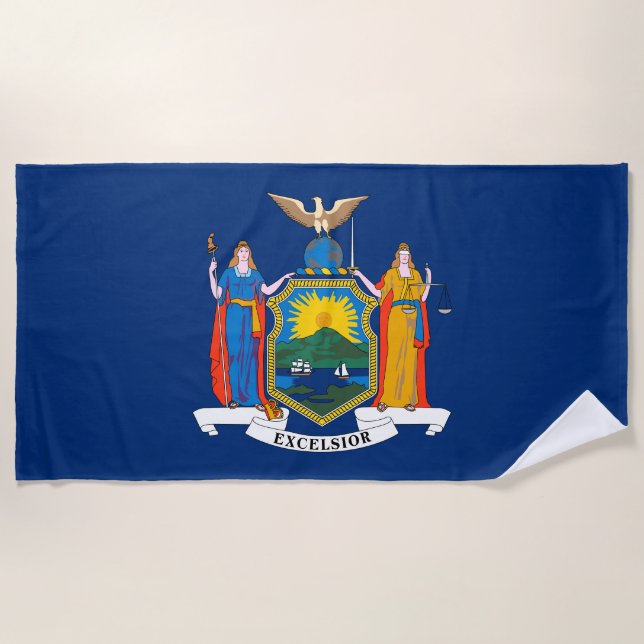 Staatsflagge in New York Strandtuch (Vorderseite)
