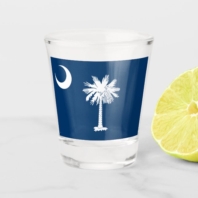 Staatsflagge in South Carolina Schnapsglas (Vorderseite)