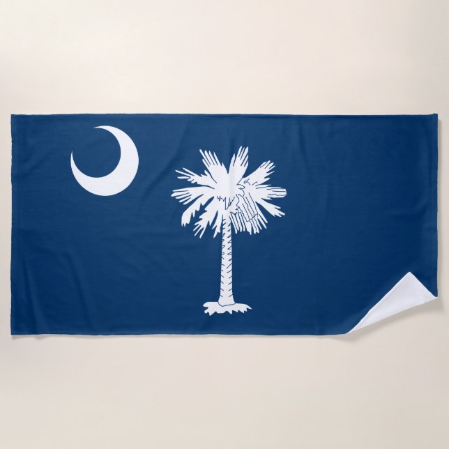 Staatsflagge in South Carolina Strandtuch (Vorderseite)