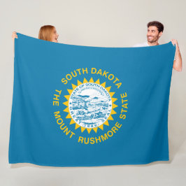 Staatsflagge in Süddakota Fleecedecke