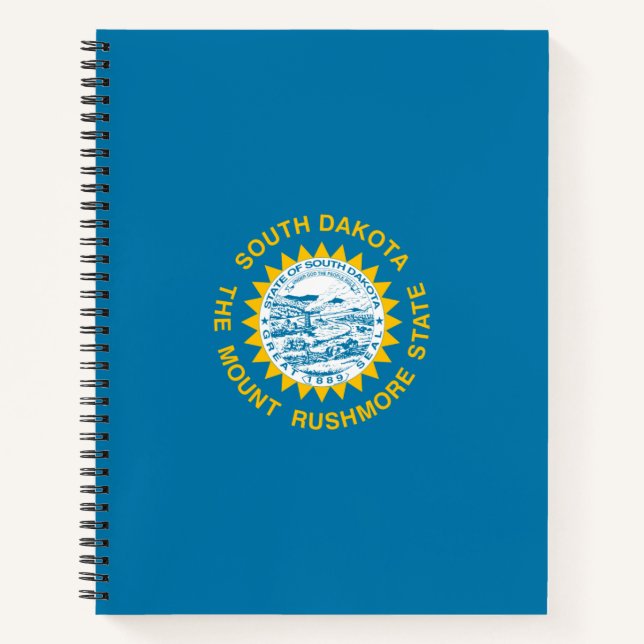 Staatsflagge in Süddakota Notizbuch (Vorderseite)