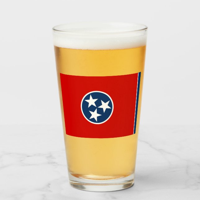 Staatsflagge in Tennessee Glas (Vorne (Gefüllt))
