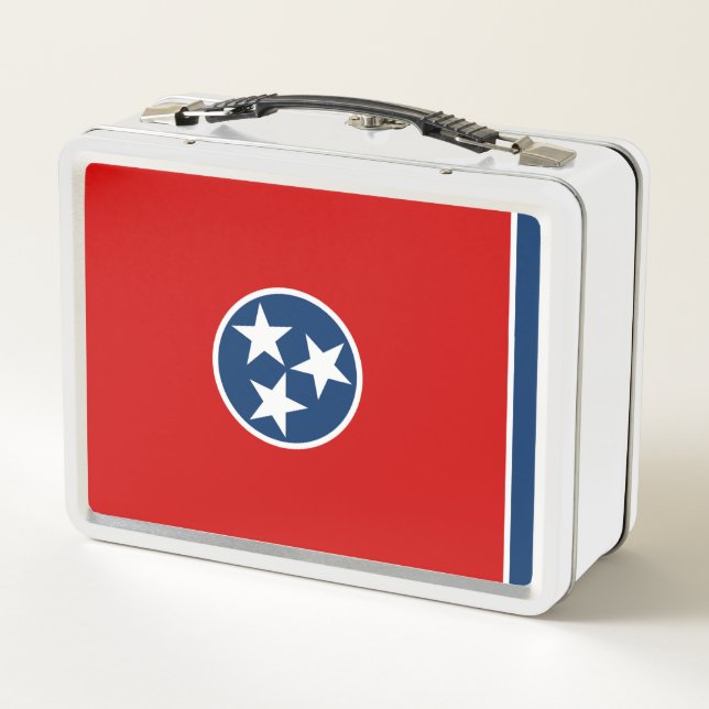 Staatsflagge in Tennessee Metall Brotdose (Rückseite)