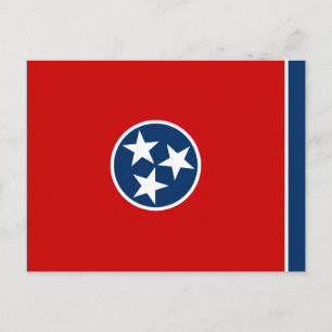 Staatsflagge in Tennessee Postkarte