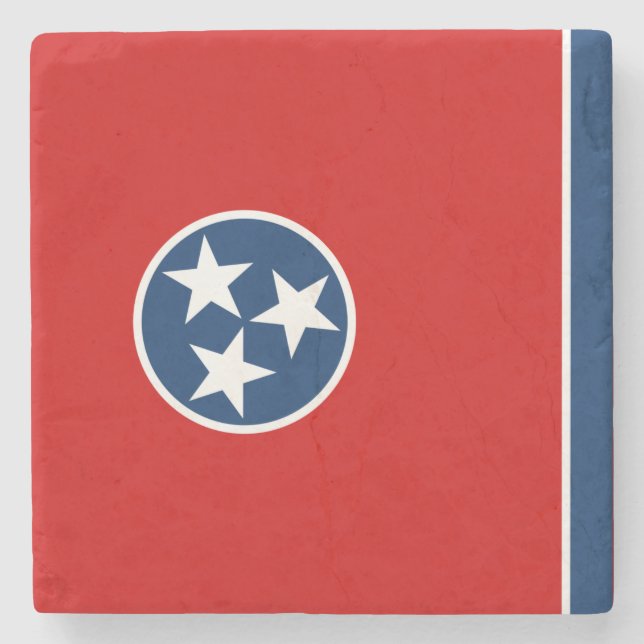 Staatsflagge in Tennessee Steinuntersetzer (Vorderseite)