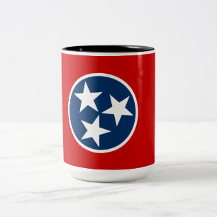 Staatsflagge in Tennessee Zweifarbige Tasse