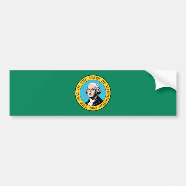 Staatsflagge in Washington Autoaufkleber (Vorne)