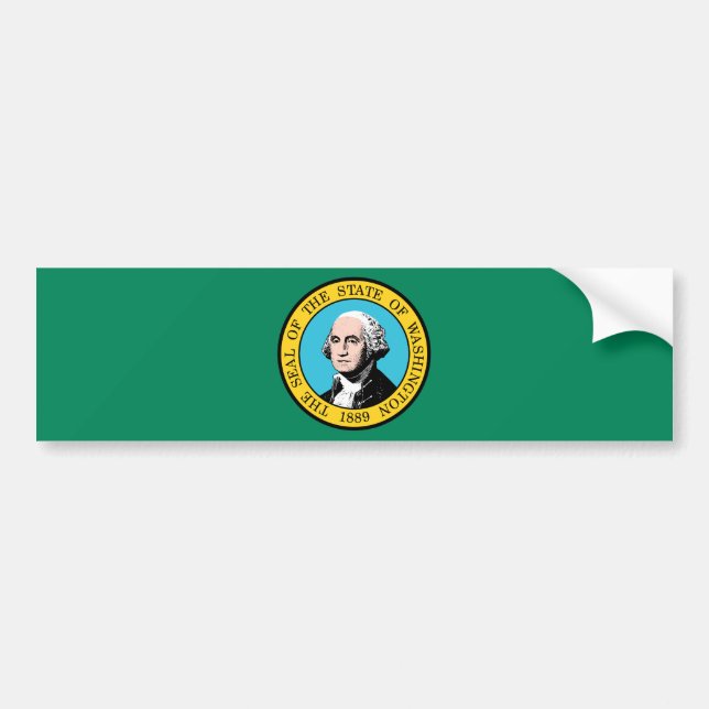 Staatsflagge in Washington Autoaufkleber (Vorne)