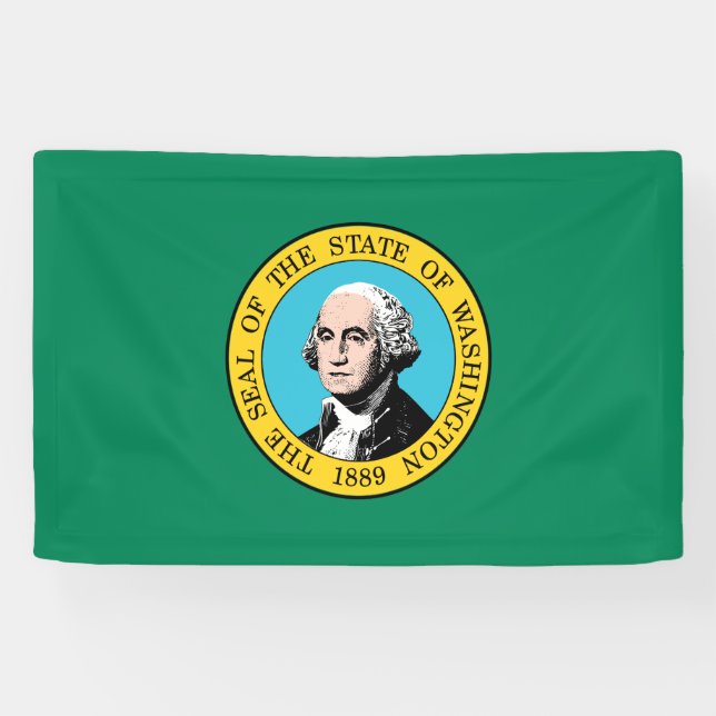 Staatsflagge in Washington Banner (Horizontal)