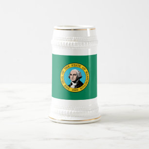 Staatsflagge in Washington Bierglas
