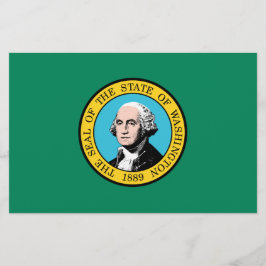 Staatsflagge in Washington Briefpapier