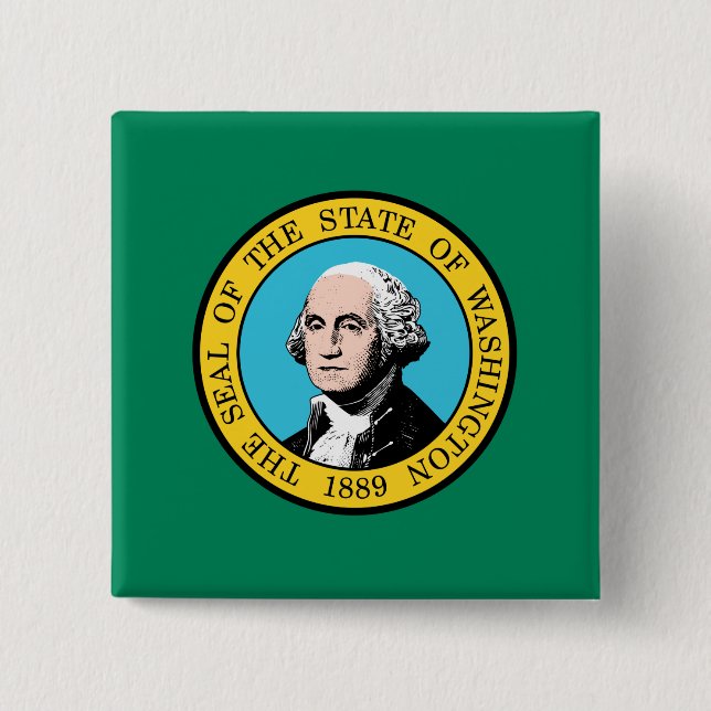 Staatsflagge in Washington Button (Vorderseite)